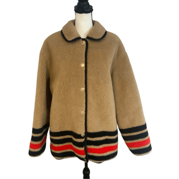 Burberry Teddy Sherpa Style Kettlewell Jacket New - Picture 2 of 10